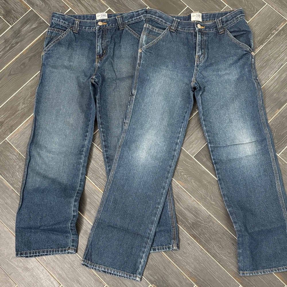 Children’s Place Boys Relaxed Fit Blue Jeans-Lot of 2-
A